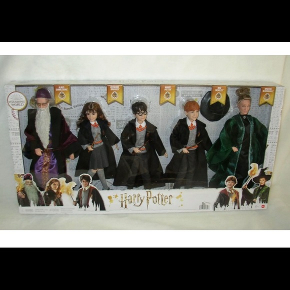 NEW Harry Potter Doll Set 12” Figures 5 Pack Ron/Hermione/Dumbledore/McGonagall - Picture 2 of 9